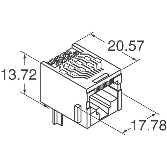 RJ45-8X TE Connectivity Corcom Filters  Modulare Steckverbinderbuchsen